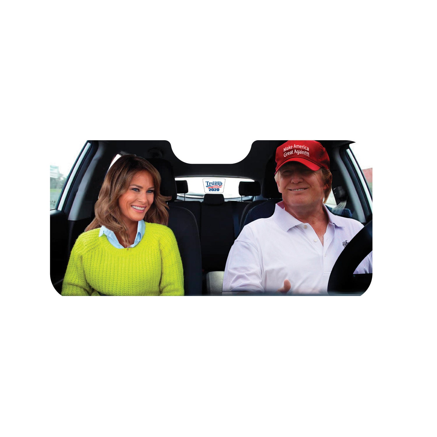 Donald Trump Car Sunshade Funny Political Car Accessory (Donald and