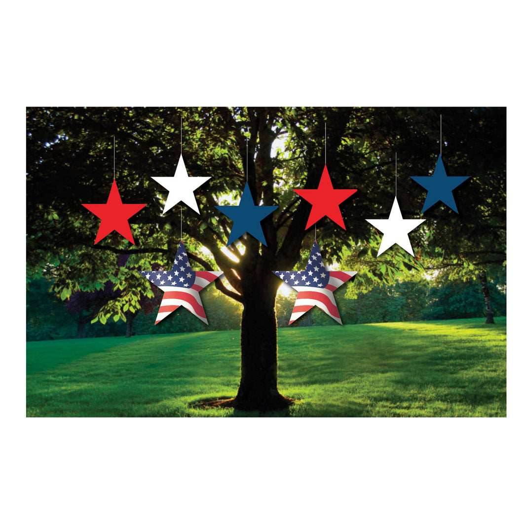 Independence Day Hanging, Outdoor Decorations Stars 12x12