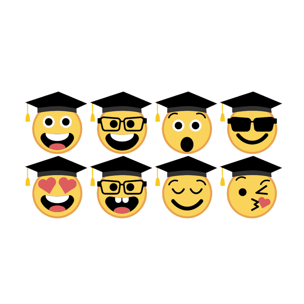 Emoji Graduation Yard Sign Set, 8 counts 8 x16