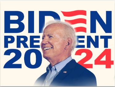 President Biden 2024 White Lawn Sign