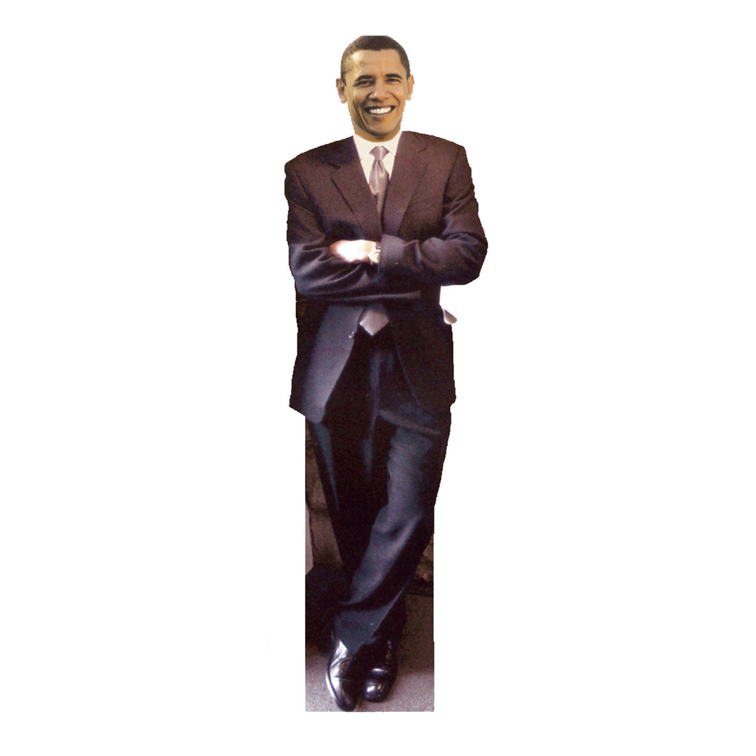 Barack Obama Life Size Cardboard Standup (Smiling with Arms Crossed)