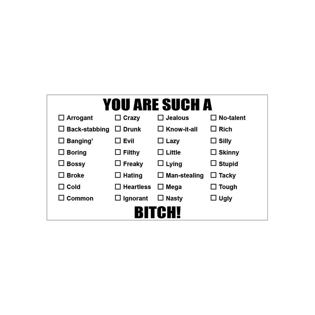 You Are Such A Bitch Business Cards  25ct