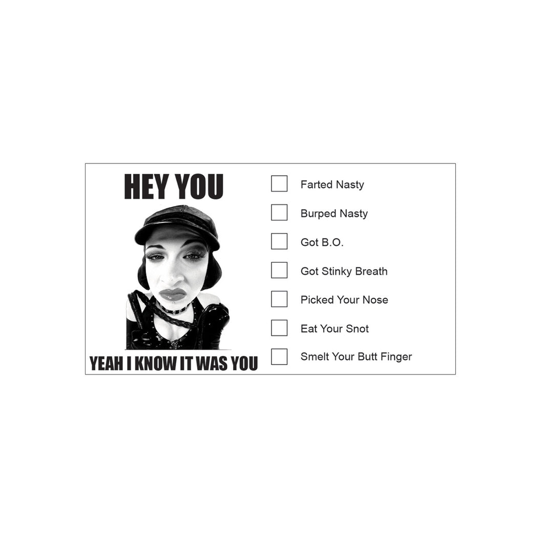HEY YOU NOVELTY BUSINESS CARDS 25CT