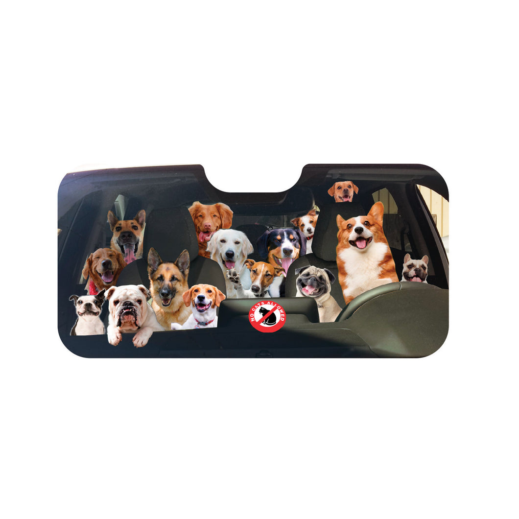 Animal Themed Sunshade | Novelty Car Accessory (Dog)