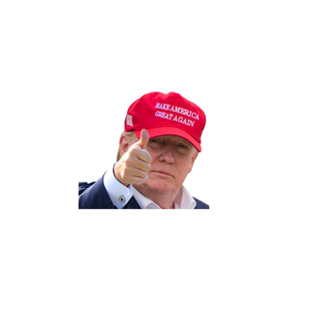 TRUMP RED HAT CAR DECAL RTSIDE