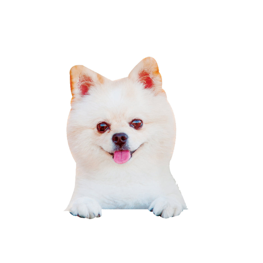 White Dog Car Window Decal