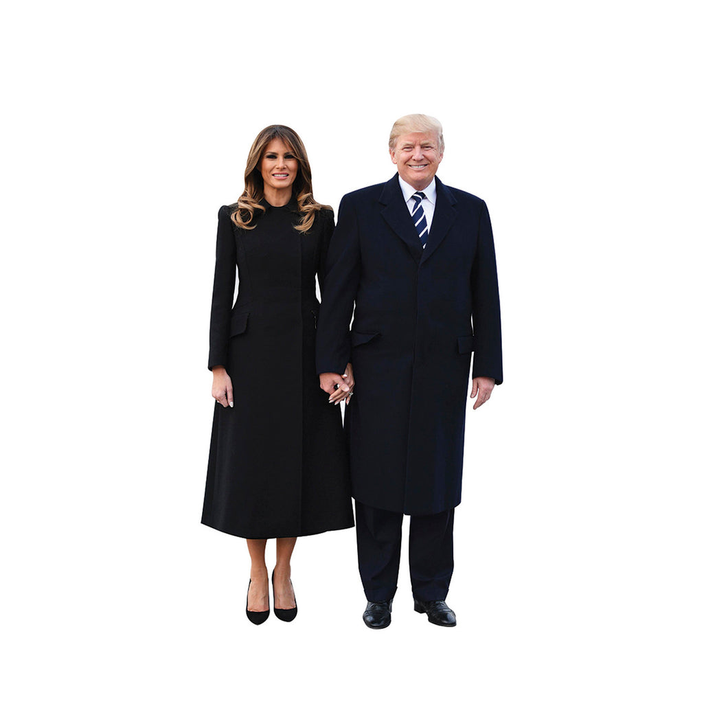 Donald and Melania Trump Smiling Life Size Carboard Stand Up 6 FT