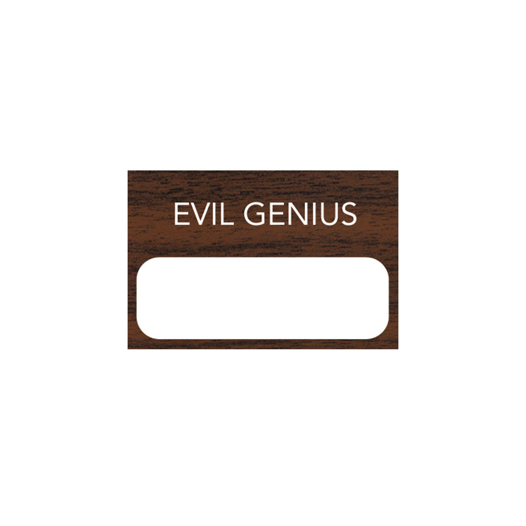 Evil Genius custom name tag