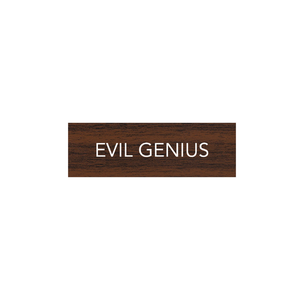 Evil Genius Funny Name tag