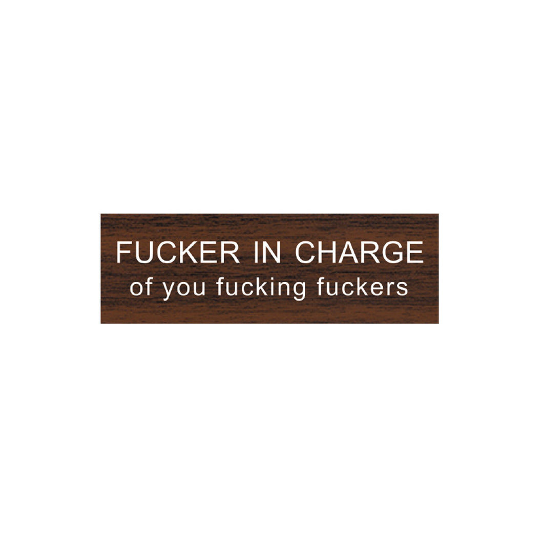 Fucker In Charge of you Fucking Funny Name tag