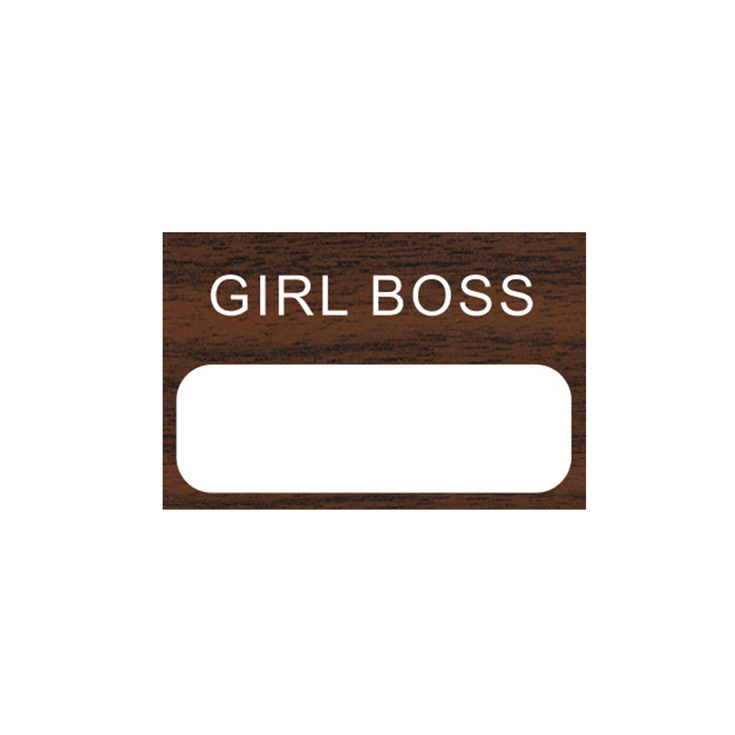 Girl Boss custom name tag
