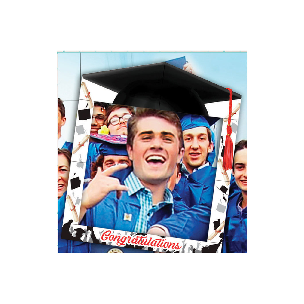 Graduation Cap Themed Birthday Party Photo Frame Prop, 35 X 30 inches