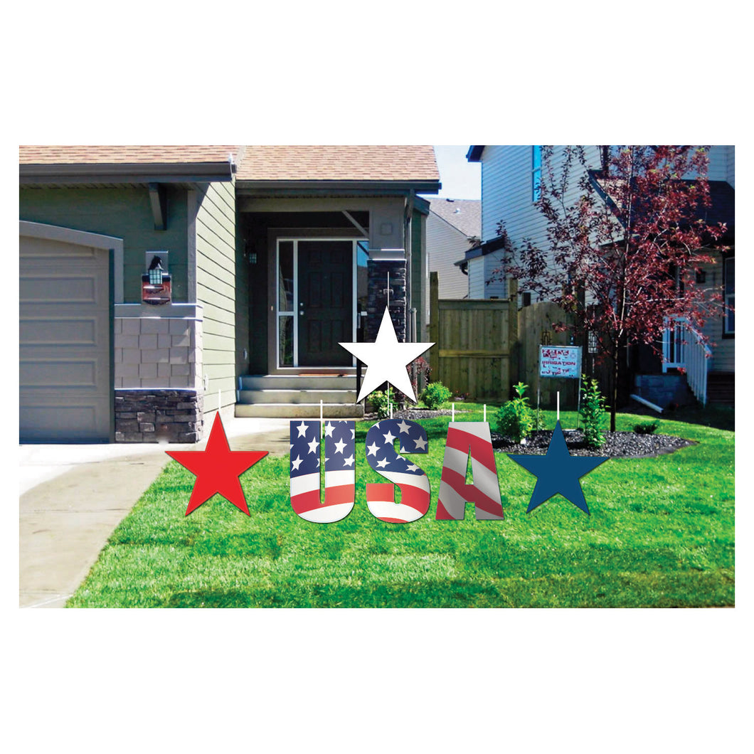 Independence Day Yard Signs, Outdoor Decorations USA 15x15