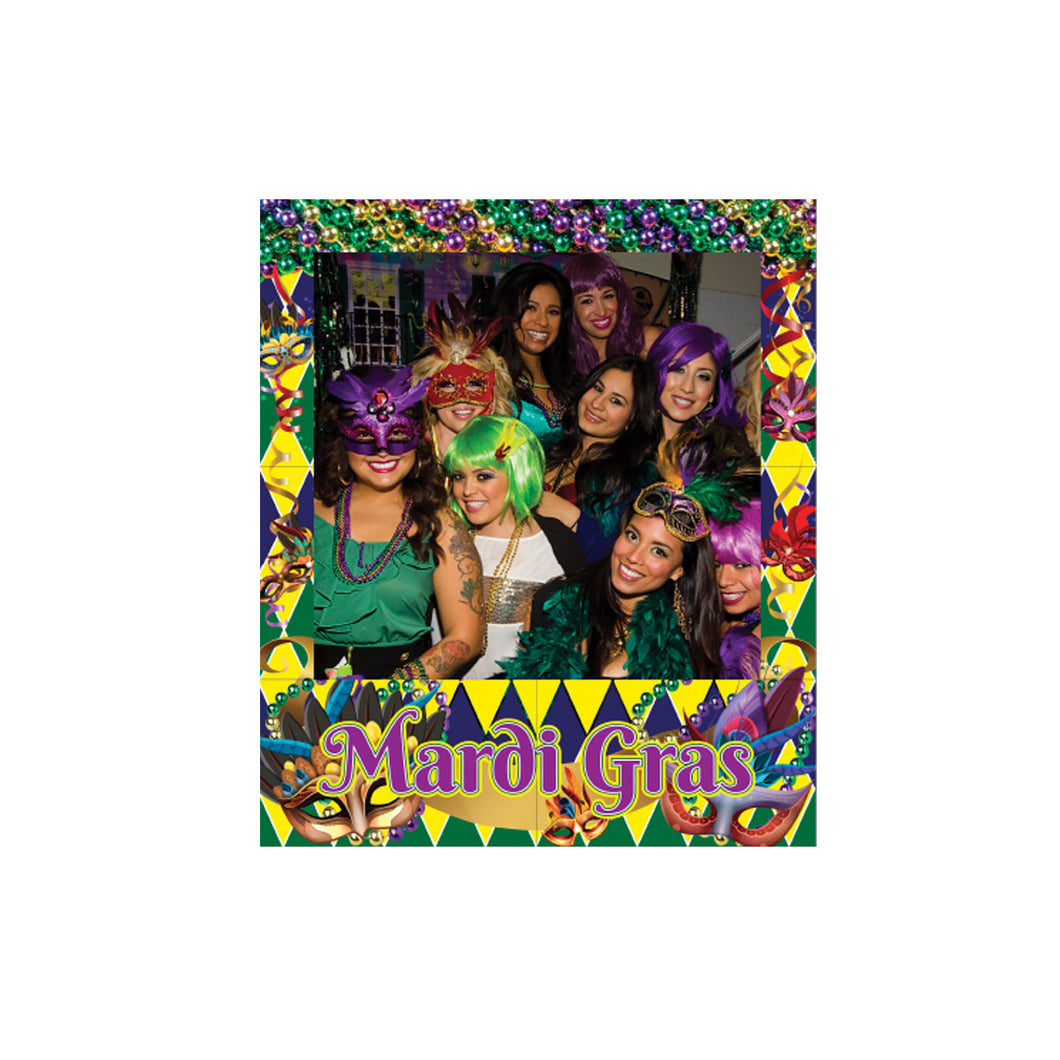 Mardi Gras Party Photo Frame Prop 35 x 30 Inches