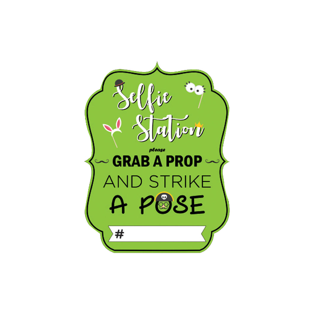 Photo Booth Hashtag Sign (Green)