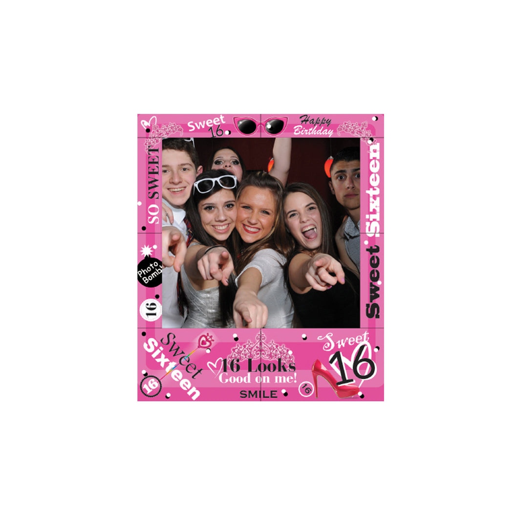 Sweet Sixteen Party Photo Frame Prop 35 x 30 Inches