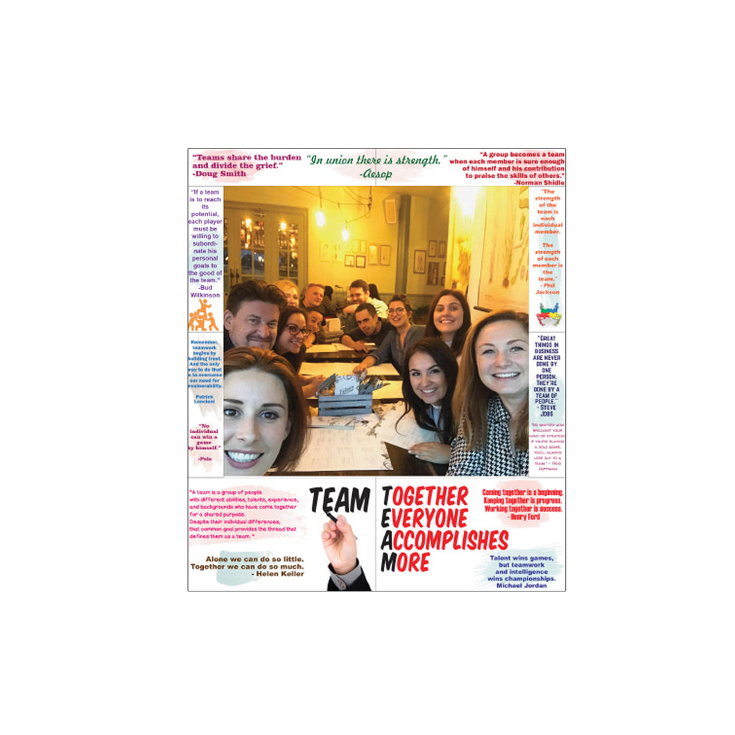 Team Building Themed Birthday Party Photo Frame Prop, 35 X 30 inches